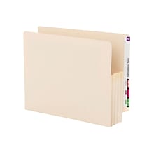 Smead End Tab File Pocket, Reinforced Straight-Cut Tab, 3.5 Expansion, Manila Gusset, Letter Size,