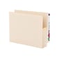 Smead End Tab File Pocket, Reinforced Straight-Cut Tab, 3.5" Expansion, Manila Gusset, Letter Size, Manila, 25/Box (75124)