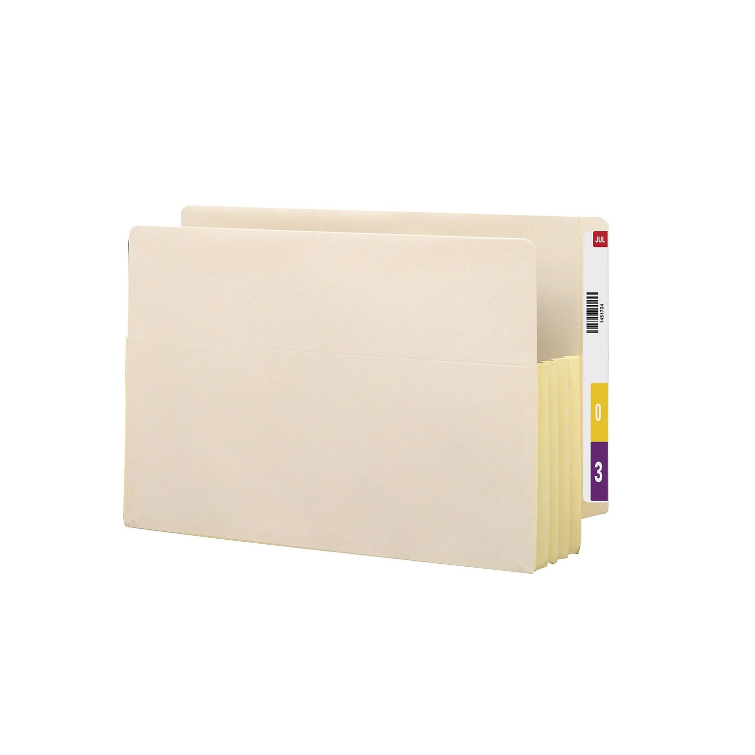 Smead®  End Tab File Pocket, Reinforced Straight-Cut Tab, 3-1/2 Expansion, Fully-Lined Gusset, Legal Size, Manila (76164)