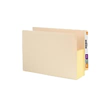 Smead® End Tab File Pocket, Reinforced Straight-Cut Tab, 5-1/4 Expansion, Fully-Lined Gusset, Legal