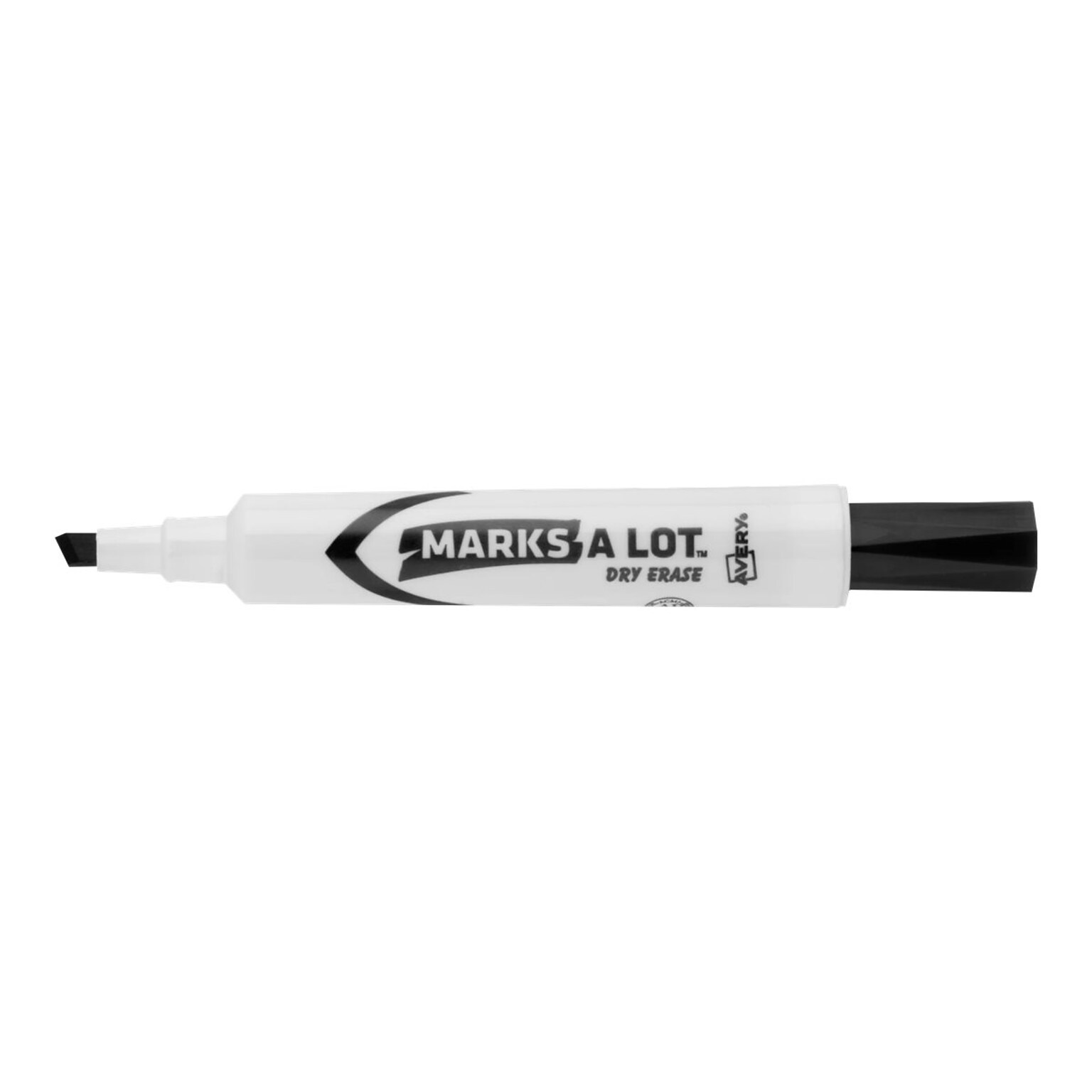 Avery Marks-A-Lot Dry Erase Marker, Chisel Tip, Black (24408)