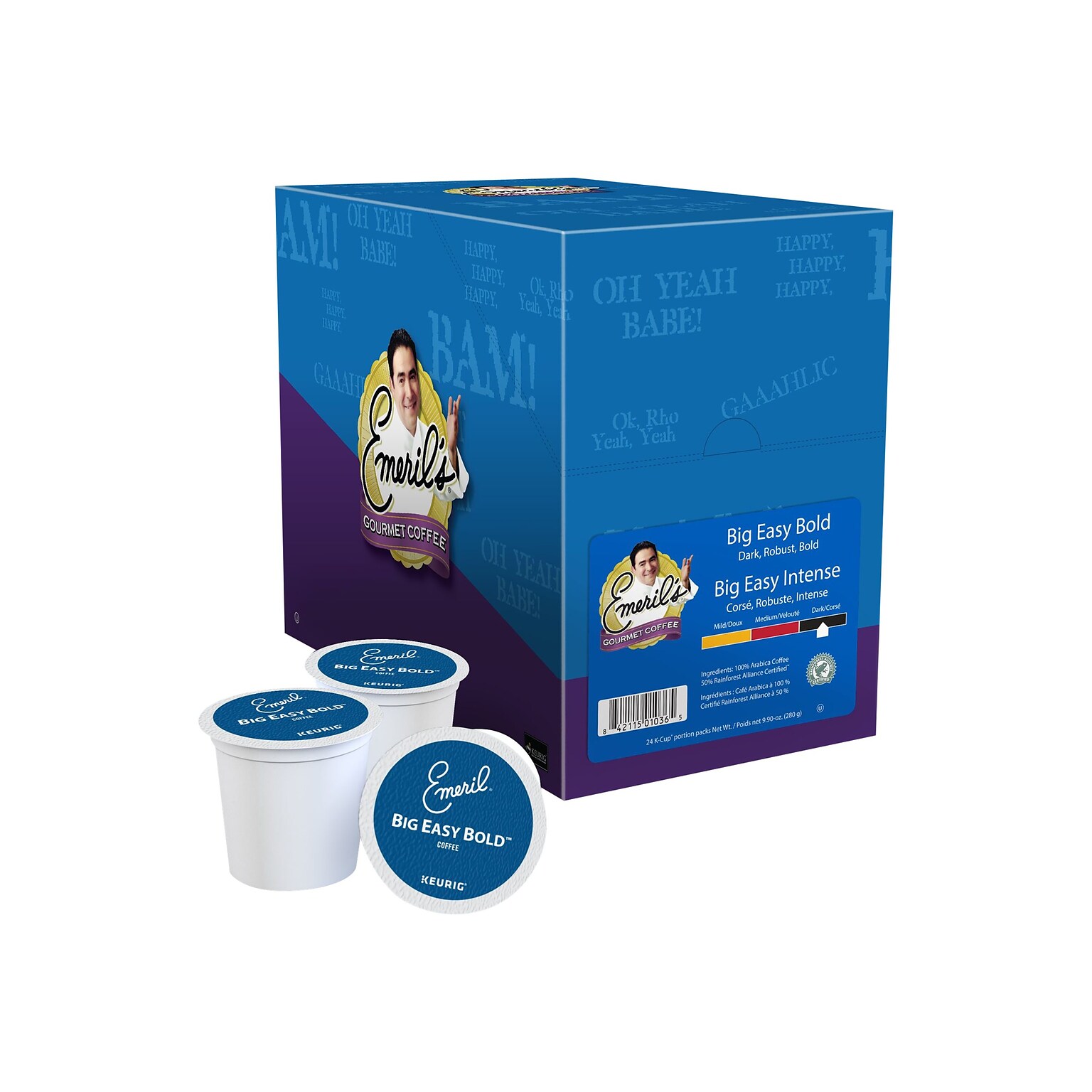 Emerils Big Easy Bold Coffee, Keurig® K-Cup® Pods, Dark Roast, 24/Box (PB4137)