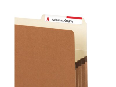 Smead Redrope File Pockets, 3.5" Expansion, Letter Size, Brown, 25/Box (73088)