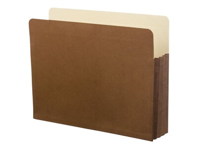 Pendaflex Watershed 30% Recycled Reinforced File Pocket, 3 1/2 Expansion, Letter Size, Redrope, 10/