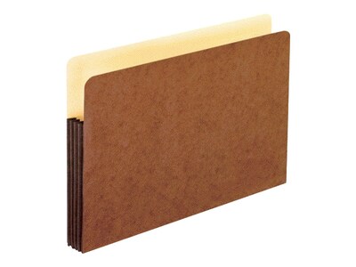 Pendaflex Watershed 30% Recycled Reinforced File Pocket, 3 1/2 Expansion, Legal Size, Redrope, 10/Box (35261)