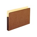 Pendaflex Watershed 30% Recycled Reinforced File Pocket, 3 1/2 Expansion, Legal Size, Redrope, 10/Box (35261)