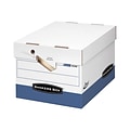 Bankers Box Presto Heavy-Duty Instant Assembly File Storage Boxes, Lift-Off Lid, Letter/Legal Size,