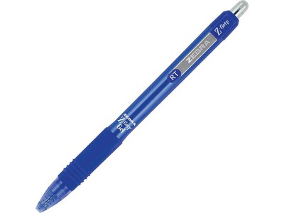 Zebra Pen Z-Grip Retractable Gel Pens, Medium Point, Blue Ink, Dozen (42420)