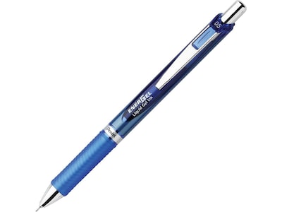 Pentel EnerGel RTX Retractable Gel Pens, Needle Tip Fine Point, Blue, Dozen (BLN75-C)