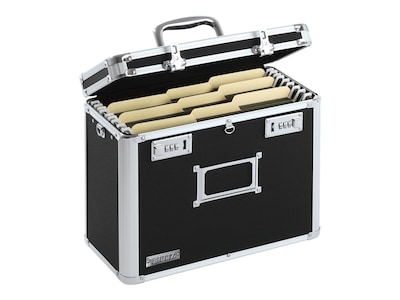 Vaultz Locking File Box, Letter Size, Black (VZ01187)