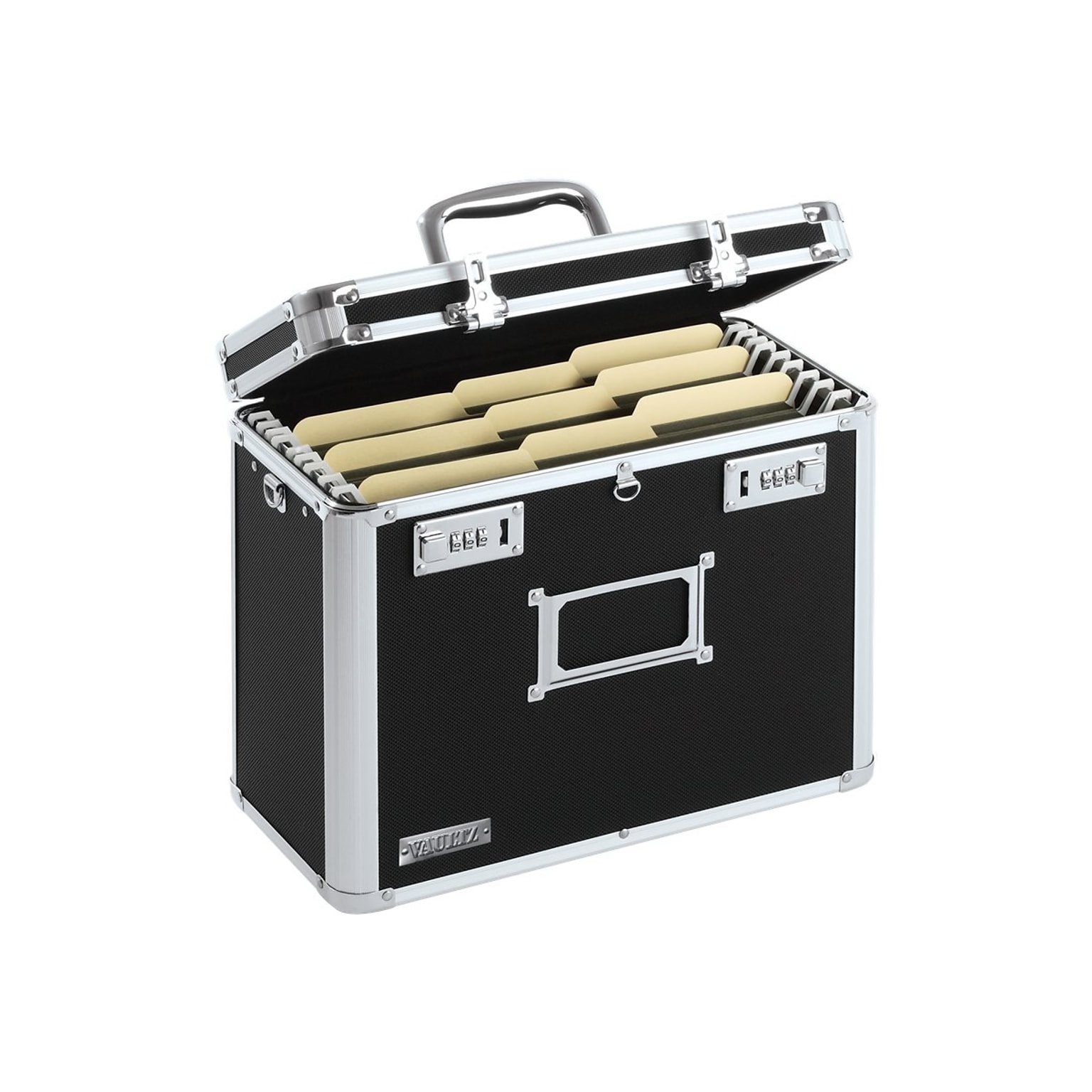 Vaultz Locking File Box, Letter Size, Black (VZ01187)