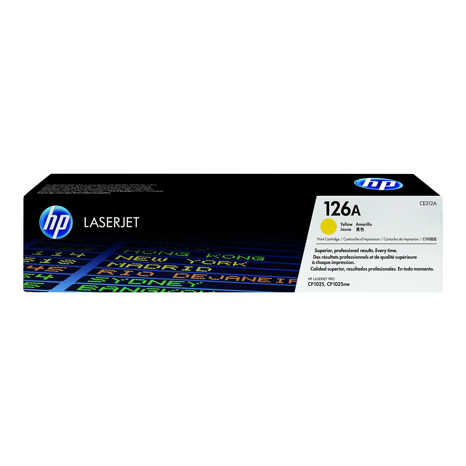 HP 126A Yellow Toner Cartridge, Standard (CE312A)