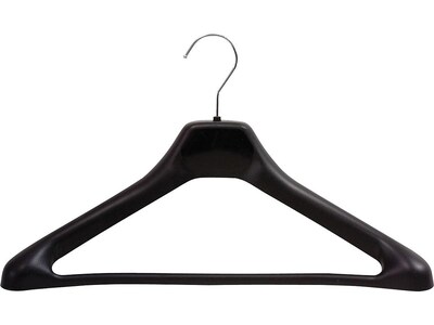 Safco Plastic Clothes Hangers, Black, 8/Pack (4248BL)