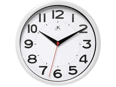 Infinity Instruments Metro Wall Clock, Resin, 9Dia. (14220WH-3364)