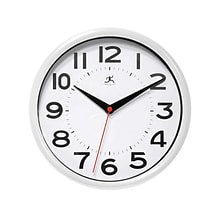 Infinity Instruments Metro Wall Clock, Resin, 9Dia. (14220WH-3364)