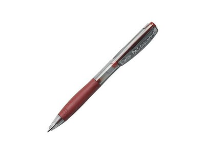 BIC BU3 Retractable Gel Pens, Medium Point, Red Ink, Dozen (RBU311-RED)