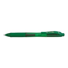 Pentel EnerGel-X RollerGel Retractable Gel Pens, Medium Point, Green Ink, Dozen (BL107-D)