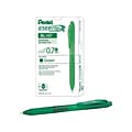 Pentel EnerGel-X RollerGel Retractable Gel Pens, Medium Point, Green Ink, Dozen (BL107-D)
