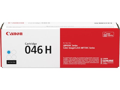 Canon 046 H Cyan High Yield Toner Cartridge, Prints Up to 5,000 Pages (1253C001)