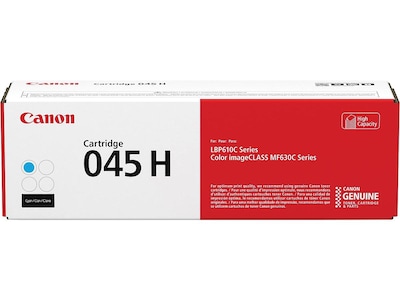 Canon 045 H Cyan High Yield Toner Cartridge, Prints Up to 2,200 Pages (1245C001)