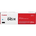 Canon 045 H Cyan High Yield Toner Cartridge, Prints Up to 2,200 Pages (1245C001)