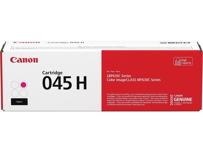 Canon 045 H Magenta High Yield Toner Cartridge, Prints Up to 2,200 Pages (1244C001)