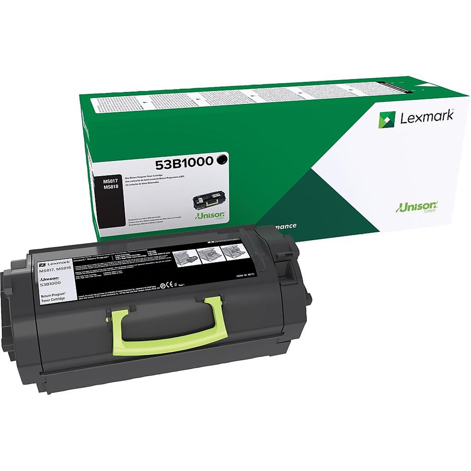 Lexmark 53 Black Standard Yield Toner Cartridge, Prints Up to 11,000 Pages