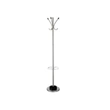 Adesso® Metal Coat Tree and Umbrella Stand, Brushed Steel (WK2058-22)