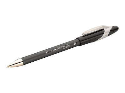 Paper Mate FlexGrip Elite Ballpoint Pen, Medium Point, Black Ink, Dozen (85585)