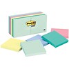 Post-it® Notes, 3 x 3, Marseille Collection, 100 Sheets/Pad, 12 Pads (654-AST)
