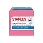 Staples® Pop-up Notes, 3" x 3", Tropics Collection, 100 Sheet/Pad, 6 Pads/Pack (S33BRP6/52559)