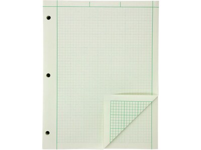 Ampad Graph Pad, 8.5 x 11, Graph Ruled, Green Tint, 200 Sheets/Pad (22-144)