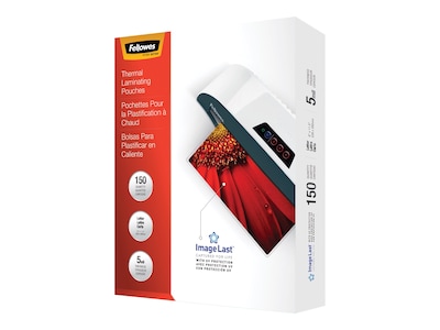 Fellowes ImageLast Thermal Laminating Pouches, Letter Size, 5 Mil, 100/Pack (52040)