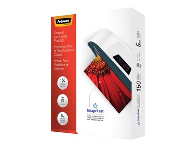 Fellowes ImageLast Thermal Laminating Pouches, Letter Size, 5 Mil, 100/Pack (52040)