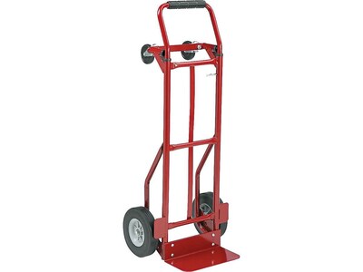 Safco Convertible Heavy-Duty Hand Truck, 600 lbs., Red (4086R)