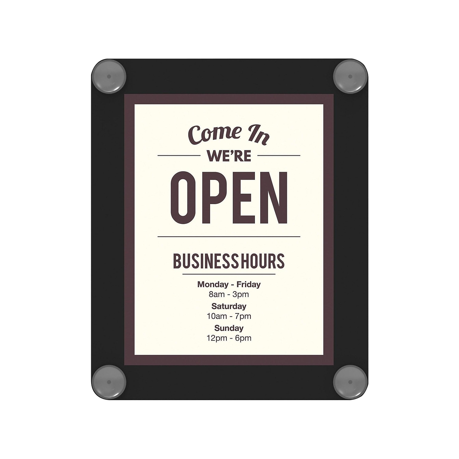 Deflecto® Window Display Sign Holder, 8.5 x 11, Clear/Black Plastic (899102)