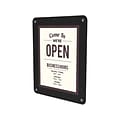 Deflecto® Window Display Sign Holder, 8.5 x 11, Clear/Black Plastic (899102)
