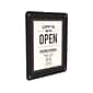 Deflecto® Window Display Sign Holder, 8.5" x 11", Clear/Black Plastic (899102)