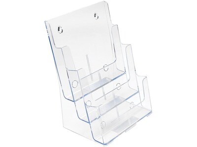 Staples® Acrylic Wall Literature Holders, 8.25 x 11.7, 3-Tier, Multi-Pocket (77301)