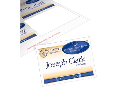 Avery Printable Laser/Inkjet Name Badge Insert Refills, 3 x 4, White, 300 Inserts Per Box (5392)