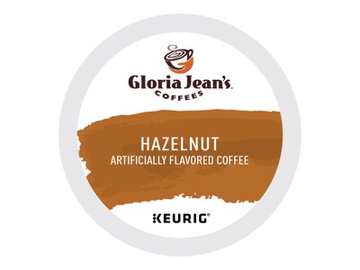 Gloria Jeans Hazelnut Coffee, Keurig K-Cup Pods, Medium Roast, 24/Box (60051-052)