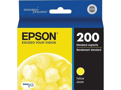 Epson T200 Black, Cyan, Magenta, Yellow Standard Yield Ink Cartridges, 4/Pack