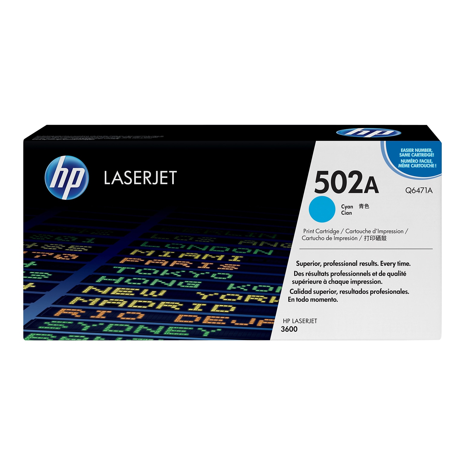 HP 502A Cyan Standard Yield Toner Cartridge (Q6471A)