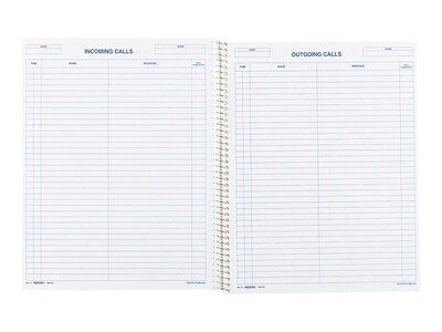 Rediform Incoming/Outgoing Call Register, 8.5" x 11", White, 100 Sheets/Pad (50111)