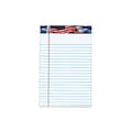TOPS American Pride Notepads, 5 x 8, Narrow Ruled, White, 50 Sheets/Pad, 12 Pads/Pack (TOP 75101)