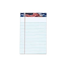 TOPS American Pride Notepads, 5 x 8, Narrow Ruled, White, 50 Sheets/Pad, 12 Pads/Pack (TOP 75101)