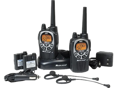 MIDLAND RADIO X-tra Talk Two Way Radios, Black, 2/Pack (GXT1000VP4)