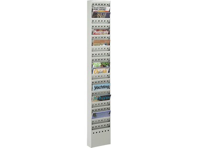 Safco Magazine Holder, Gray Steel (4322GR)