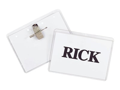 C-Line ID Badge Holders, Clear, 50/Box (95743)