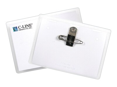C-Line ID Badge Holders, Clear, 50/Box (95743)